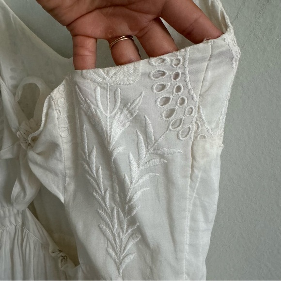 Joie Cotton Silk Blend Lace Ivory Mini Summer Sun Dress Size Small Made In India - Picture 12 of 14